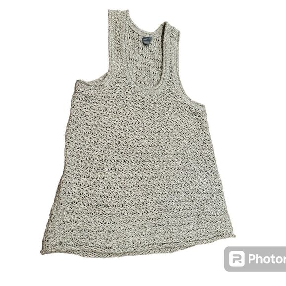 Aerie Chunky Knit Scoop Neck Sweater Tank Top size Small Petite - Picture 2 of 6